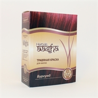  AASHA HERBALS ТРАВЯНАЯ КРАСКА ДЛЯ ВОЛОС, 60 Г  БУРГУНД - фото 5804