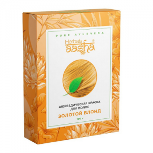AASHA  АЮРВЕДИЧЕСКАЯ КРАСКА ДЛЯ ВОЛОС ЗОЛОТОЙ БЛОНД, 100 г - фото 6428